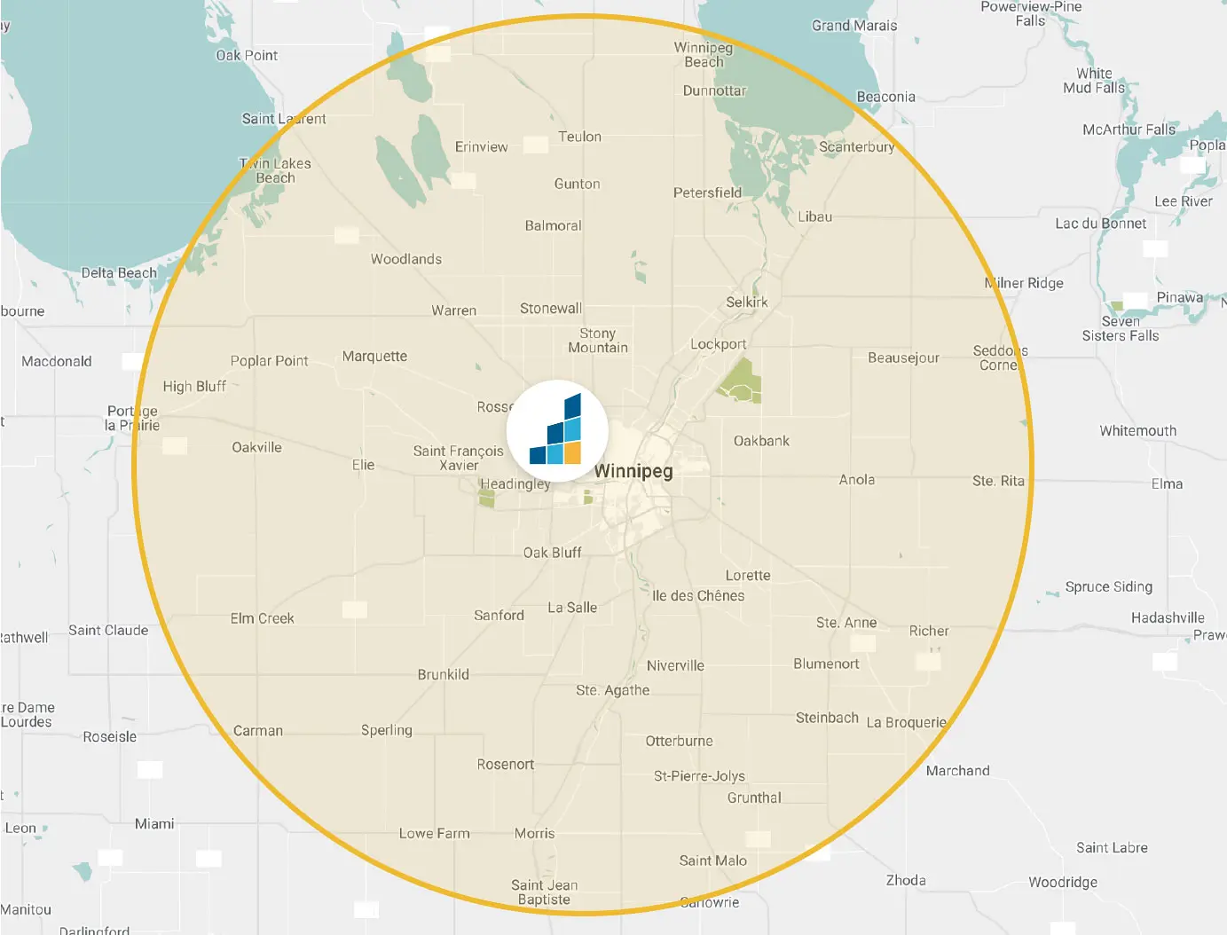 Winnipeg's Location Map