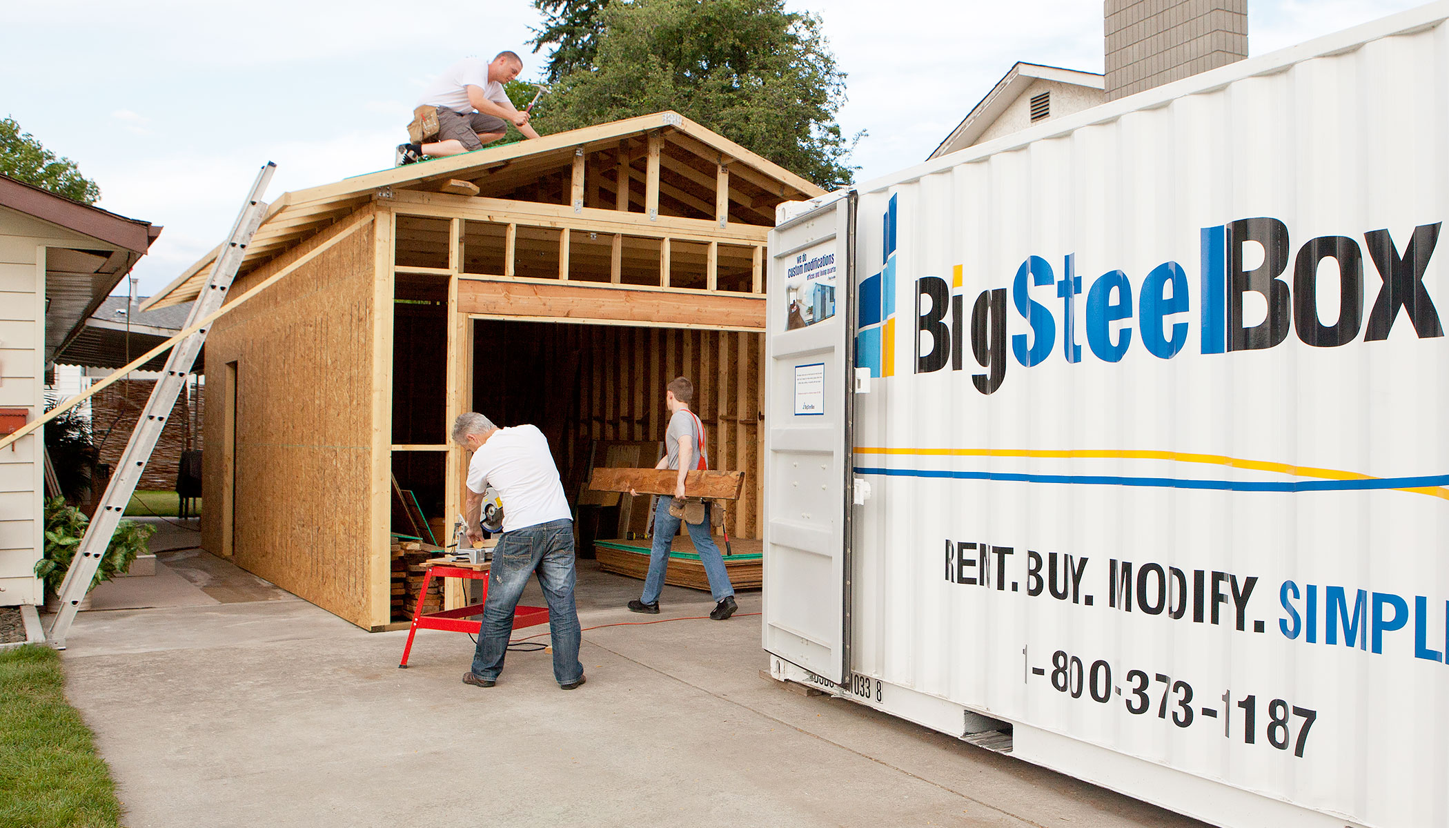 Storage during home renovations - BigSteelBox