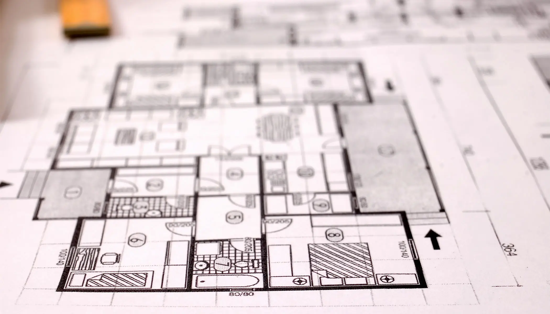 A drawing of an architectural renovation plan.