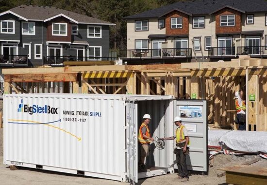 Storage container on a construction site - BigSteelBox