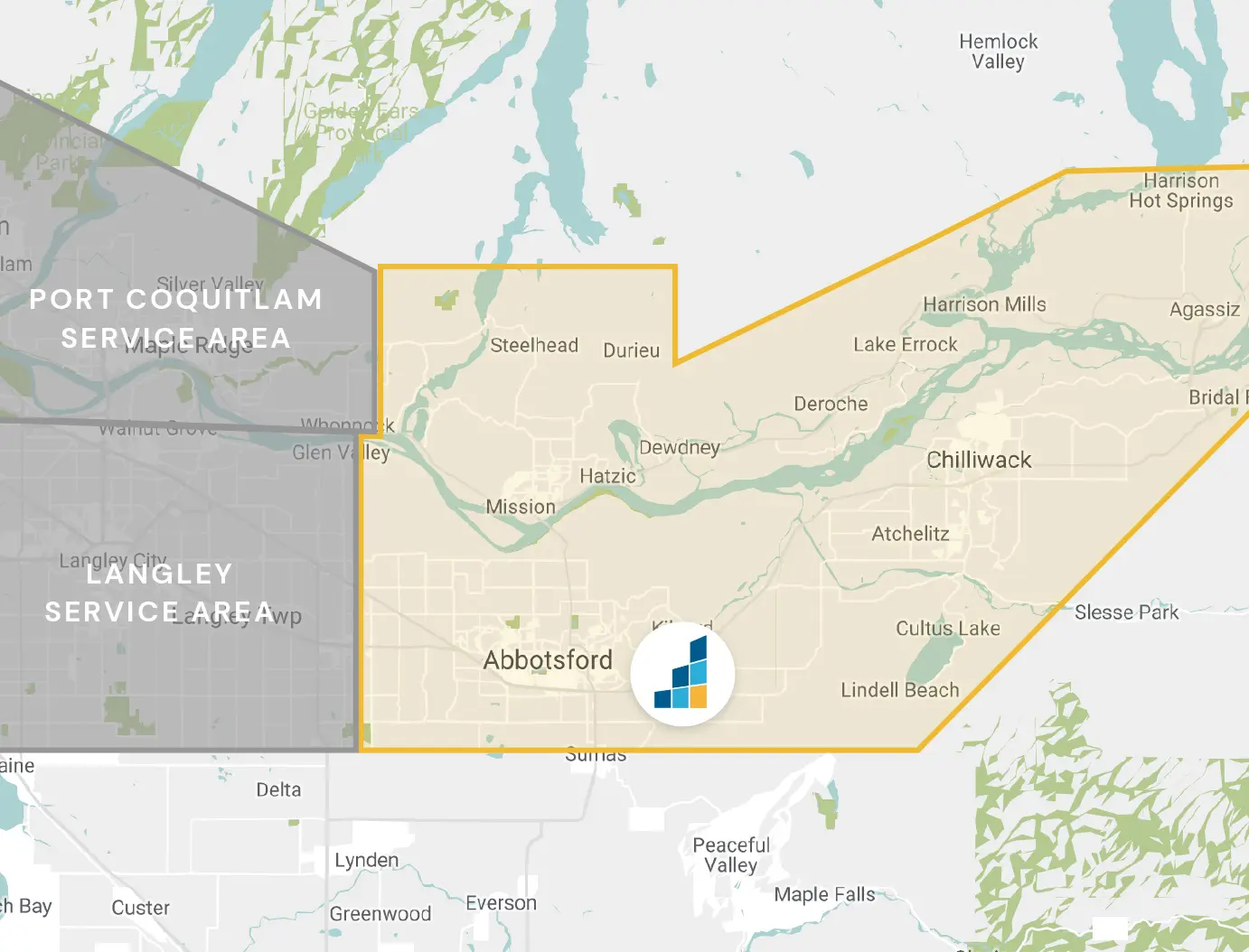 Abbotsford's Location Map