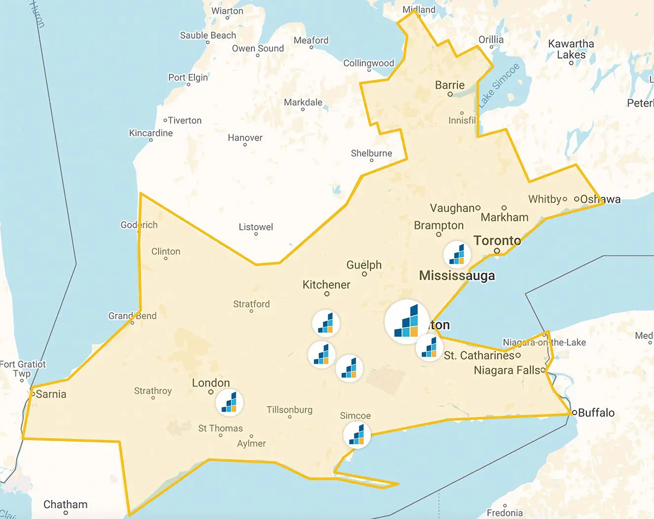 Dundas's Location Map