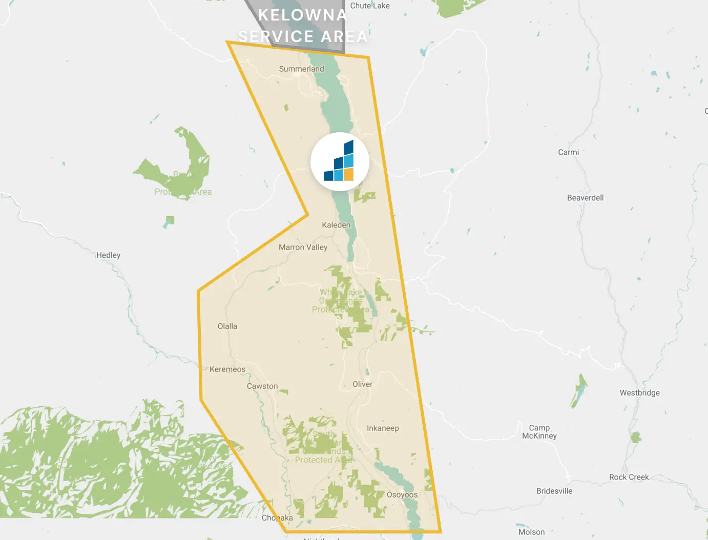 Penticton's Location Map