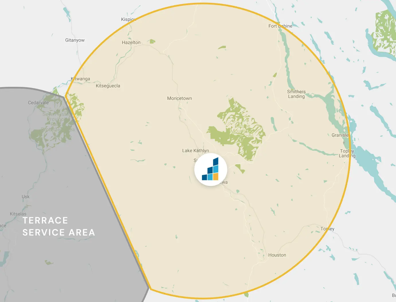 Smithers's Location Map